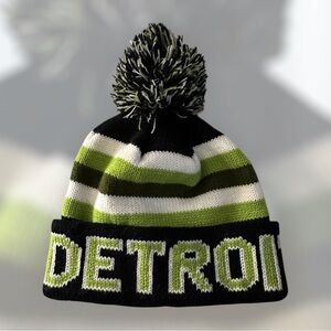 Detroit Pom-Pom Winter Beanie -